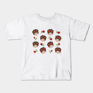 Cute FridaKahlo pattern Kids T-Shirt